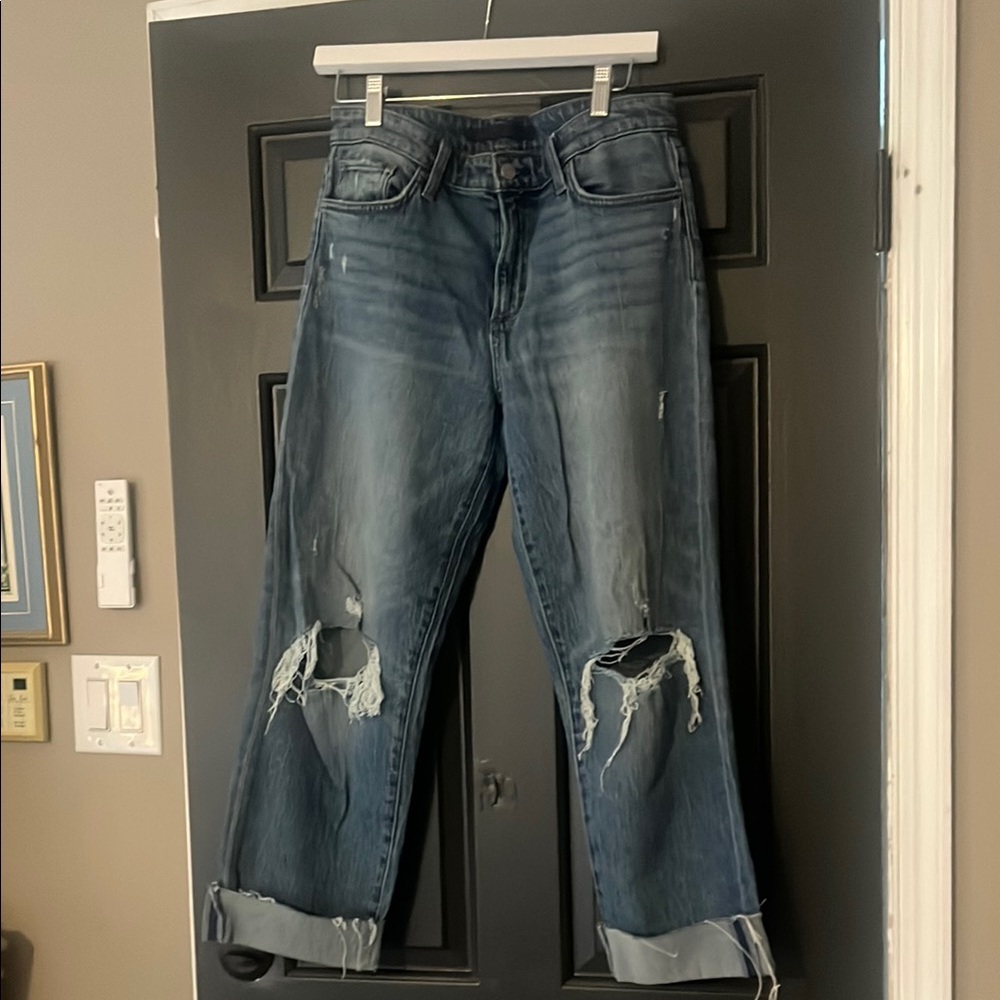 Joe's Jeans Blue Distressed Boyfriend Jeans